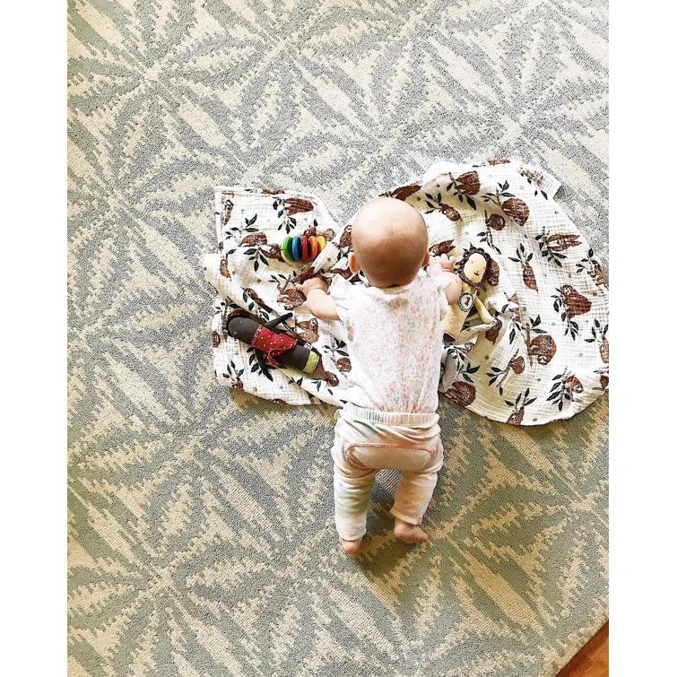 Aster Sky Hand Micro Hooked Wool Rug
