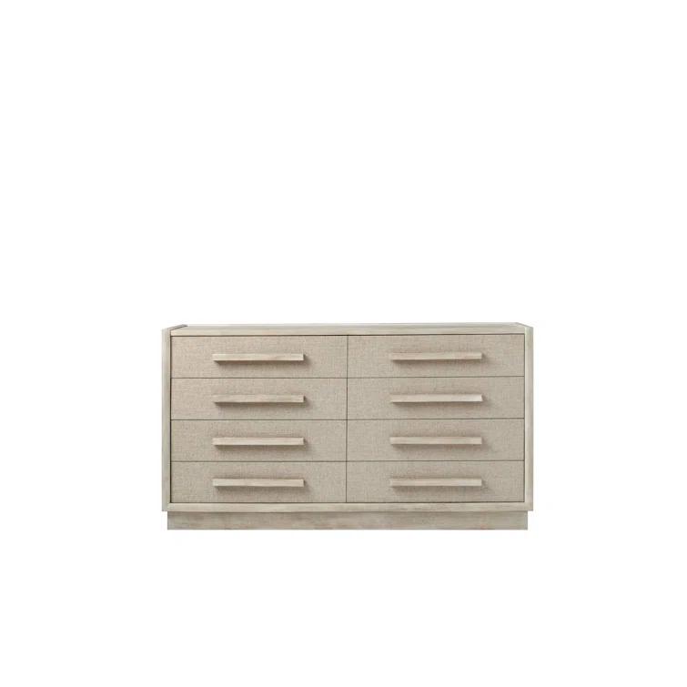 Mid-century Modern Double Dresser in White Oak Veneer with Soft Close Drawers