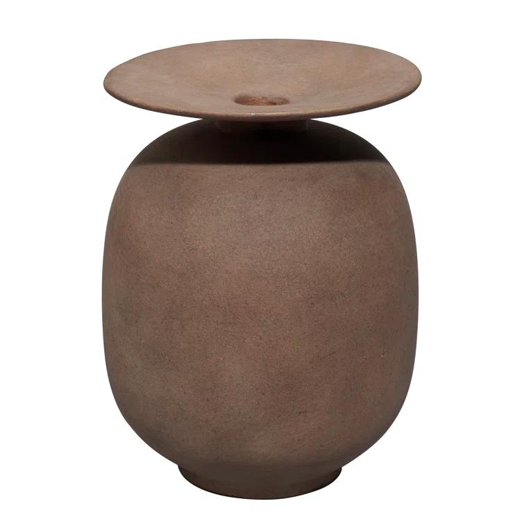 Jamie Young Co Highland Decorative Ceramic Vase In Brown Ceramic