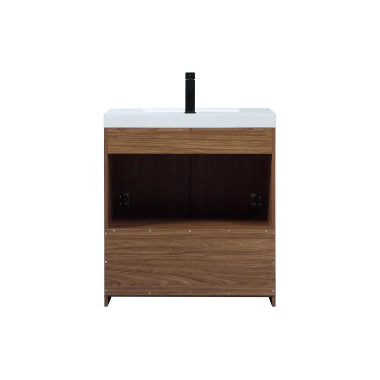 Mercury Row® Southmead 30'' Single Bathroom Vanity with Resin Top