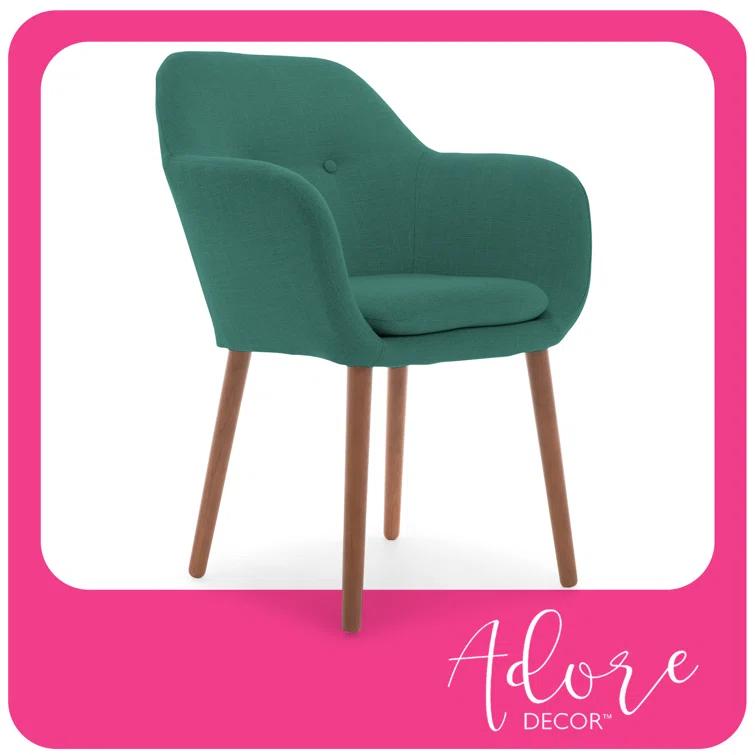 Adore Decor Roux Mid-Century Accent Chair for Home Office or Living Room