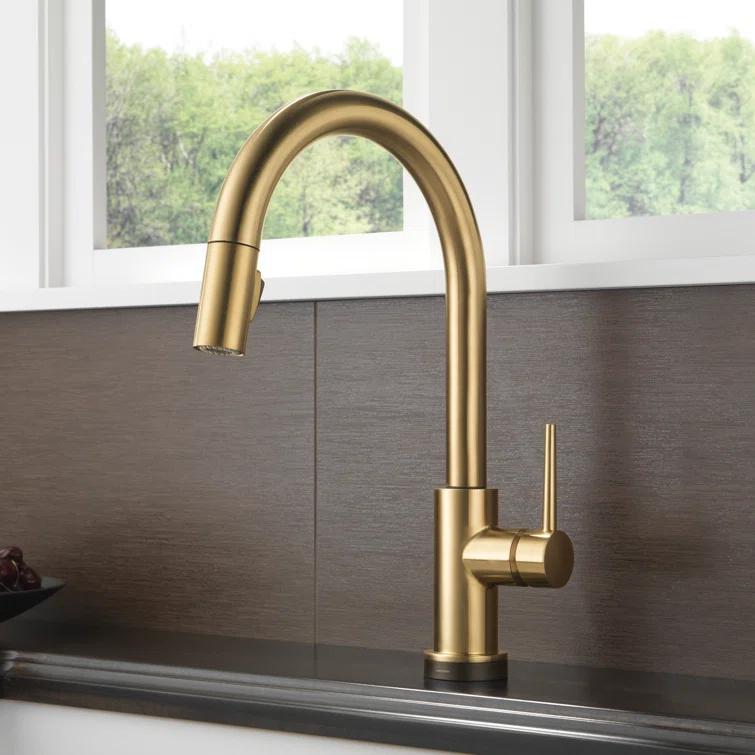 Trinsic Pull Down Sprayer Touch Kitchen Sink Faucet, Touch Control Kitchen Faucet