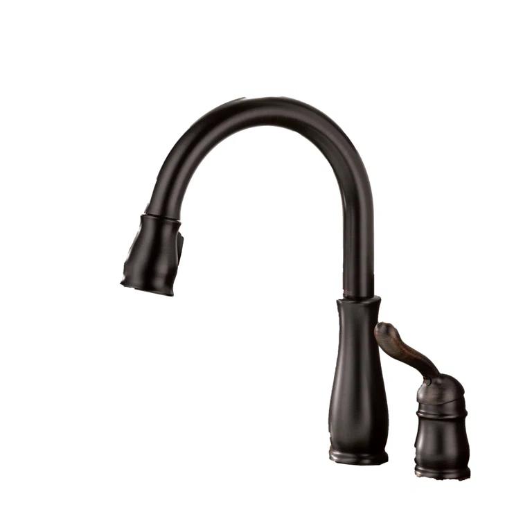 Leland Pull Down Sprayer Kitchen Sink Faucet, Single Handle Kitchen Faucet
