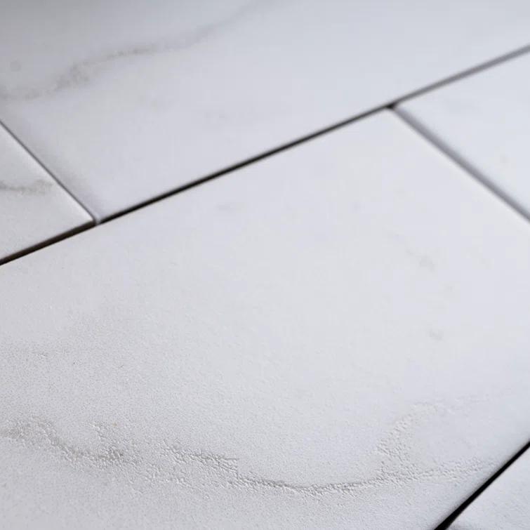 Pulpis 3" x 13" Beveled Porcelain Marble Look Subway Wall & Floor Tile