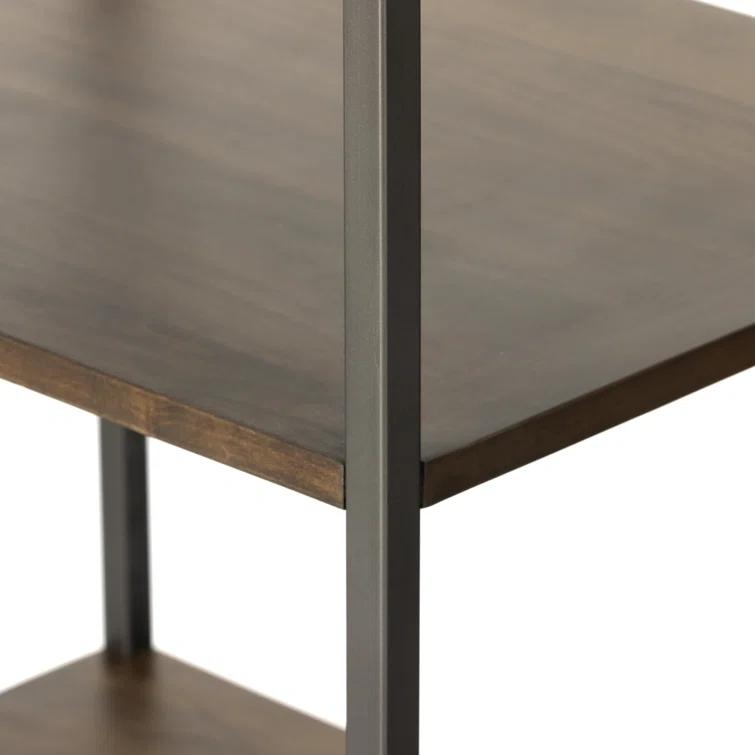 Auburn Poplar and Raw Iron 2-Drawer Bookcase