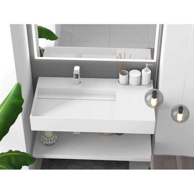 Juniper 30" Wall Mounted Bathroom Sink With Left Basin