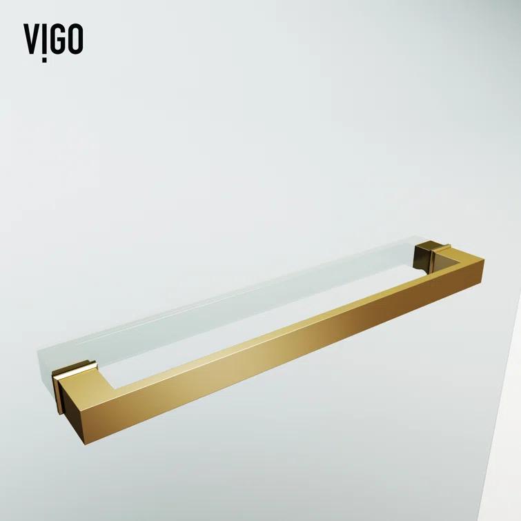 Rialto 34" W x 58" H Hinged Frameless Tub Door with with 5/16" Glass