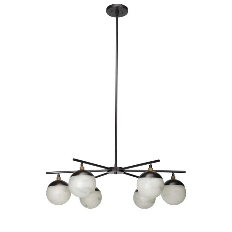 Metro 6 - Light Dimmable Sputnik Spider Chandelier