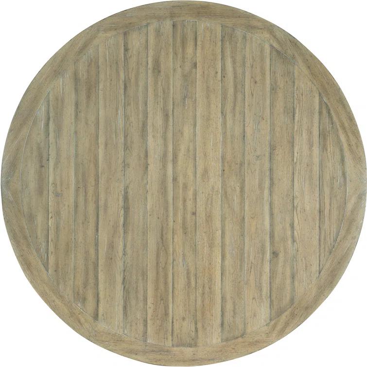 Anders Round Reclaimed Wood Pedestal Dining Table (48"- 60")