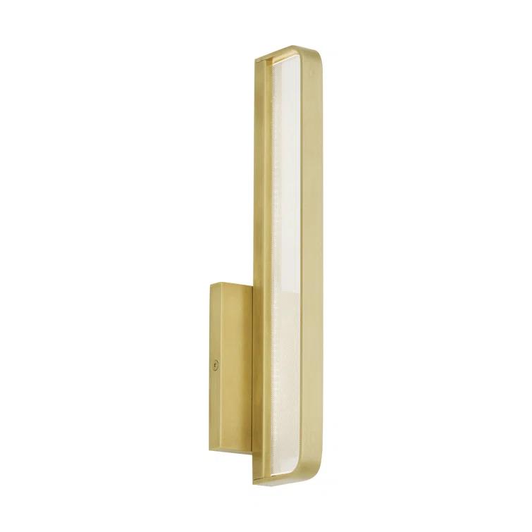 Banda 13" Natural Brass Dimmable LED Bath/Wall Sconce