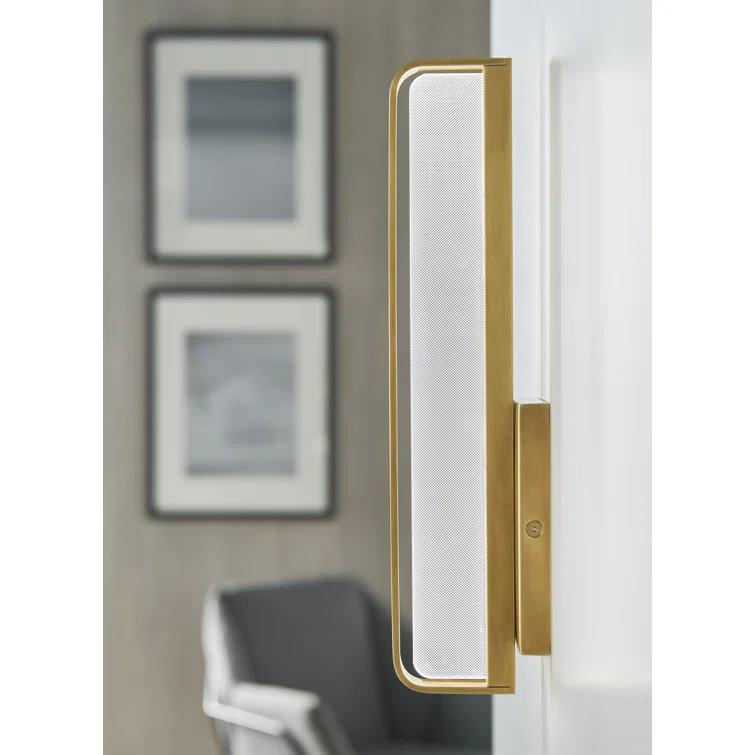Banda 13" Natural Brass Dimmable LED Bath/Wall Sconce