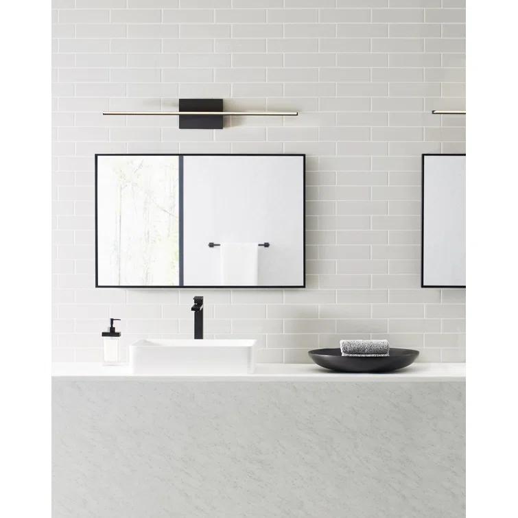 Modern Brass and Acrylic Dimmable LED Vanity Light