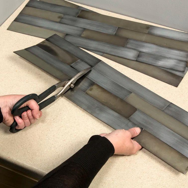 Metal Peel and Stick Mosaic Tile