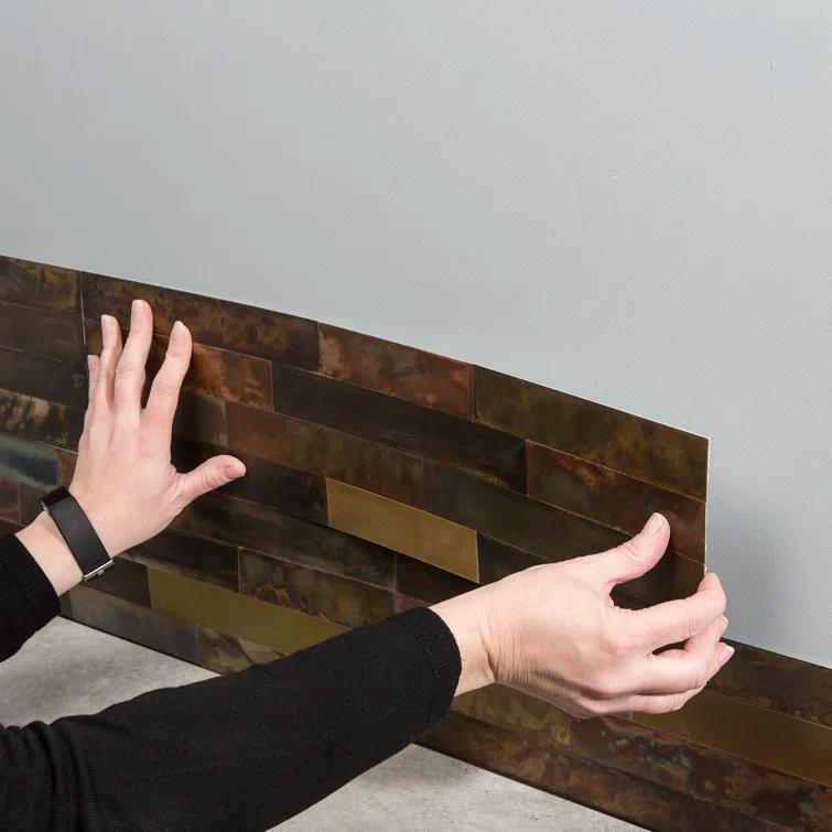 Metal Peel and Stick Mosaic Tile