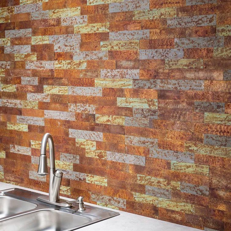 Metal Peel and Stick Mosaic Tile