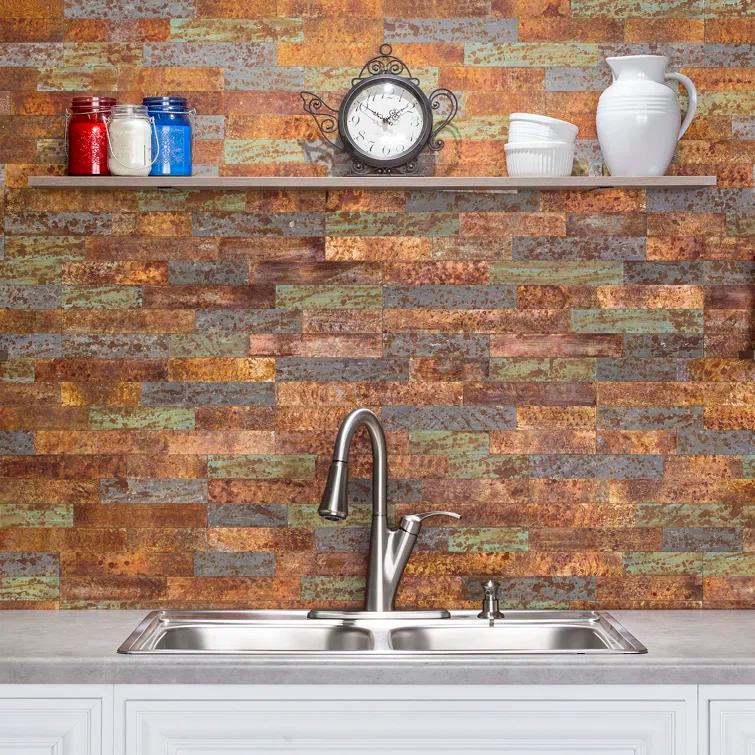 Metal Peel and Stick Mosaic Tile