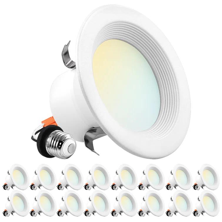 4" High Output Selectable CCT Remodel IC LED Retrofit Recessed Can Light