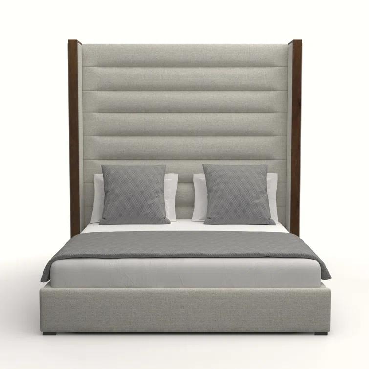Grasser Upholstered Wingback Bed