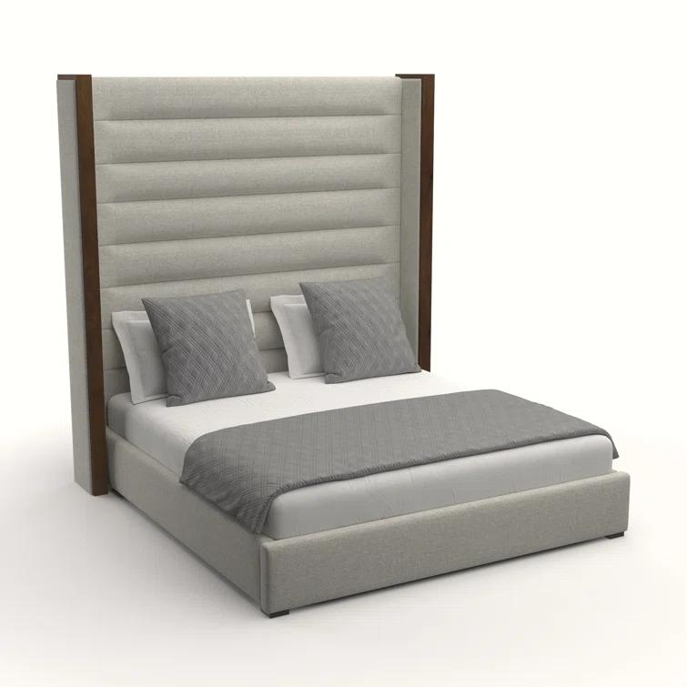 Grasser Upholstered Wingback Bed
