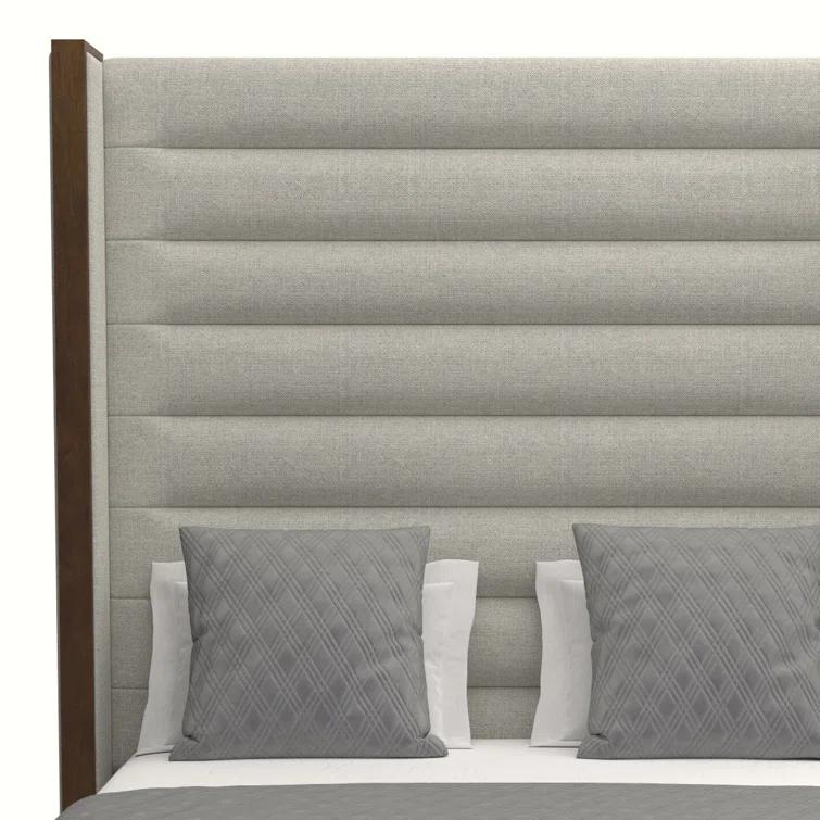 Grasser Upholstered Wingback Bed
