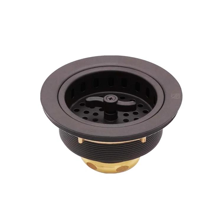 3-1/2" Wing Nut Twist Style Kitchen Sink Basket Strainer