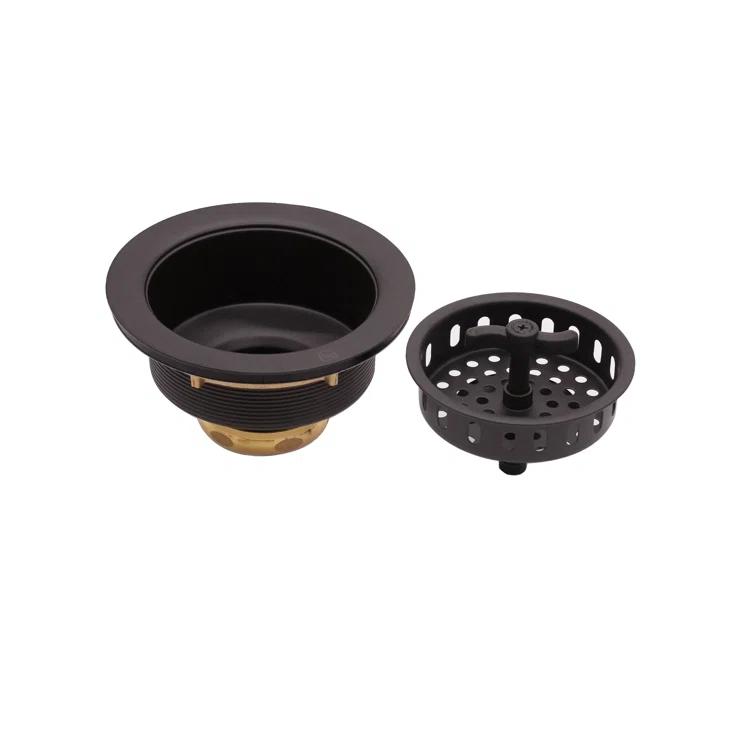 3-1/2" Wing Nut Twist Style Kitchen Sink Basket Strainer