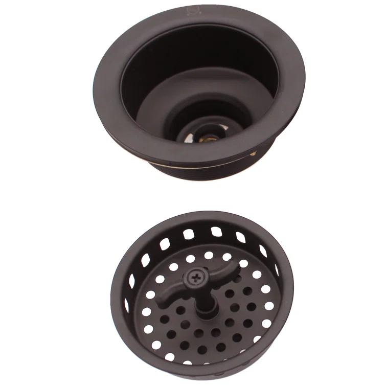 3-1/2" Wing Nut Twist Style Kitchen Sink Basket Strainer