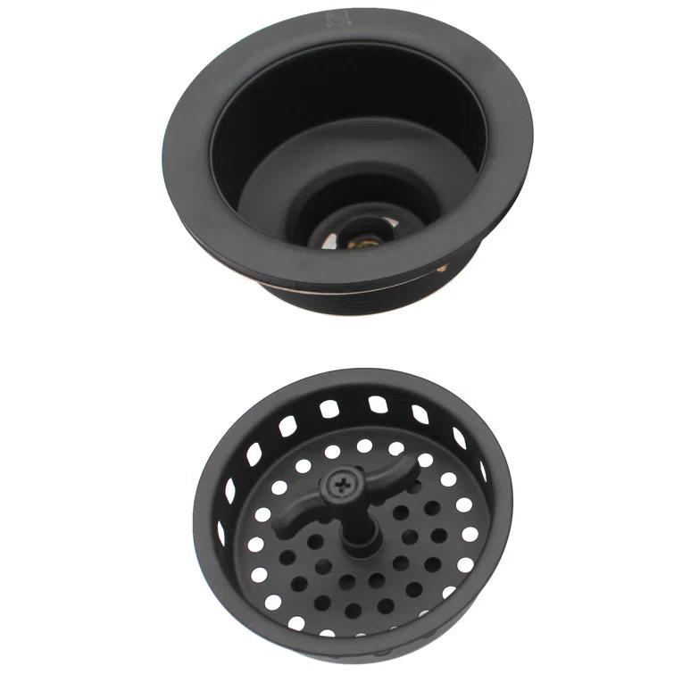 3-1/2" Wing Nut Twist Style Kitchen Sink Basket Strainer