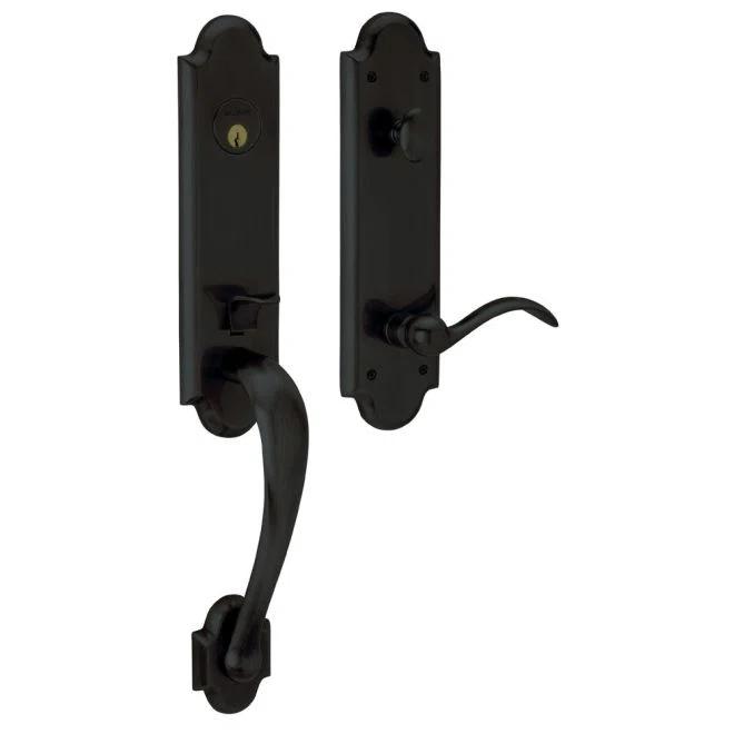 Distressed Oil Rubbed Bronze Single Cylinder Handleset with Lever