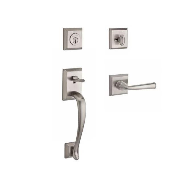 Napa Handleset with Deadbolt and Door Lever and Rosette