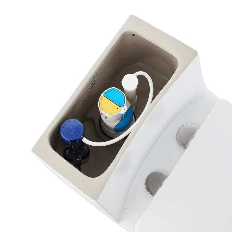 Greta Tornado Powerful Flush One-Piece Toilet, 1.28 GPF Elongated Floor Mounted