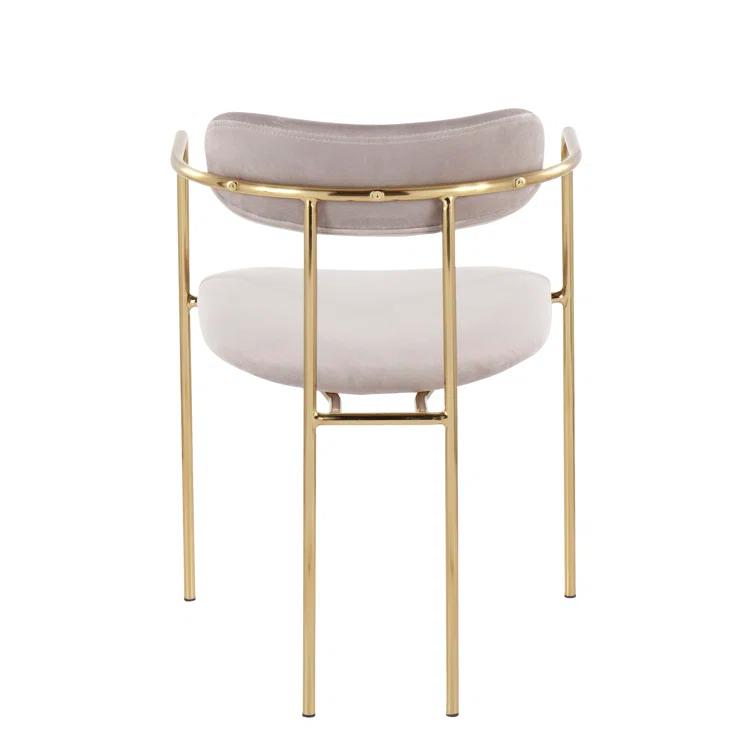 Bellatrix 18'' H Velvet Upholstered Metal Armchair