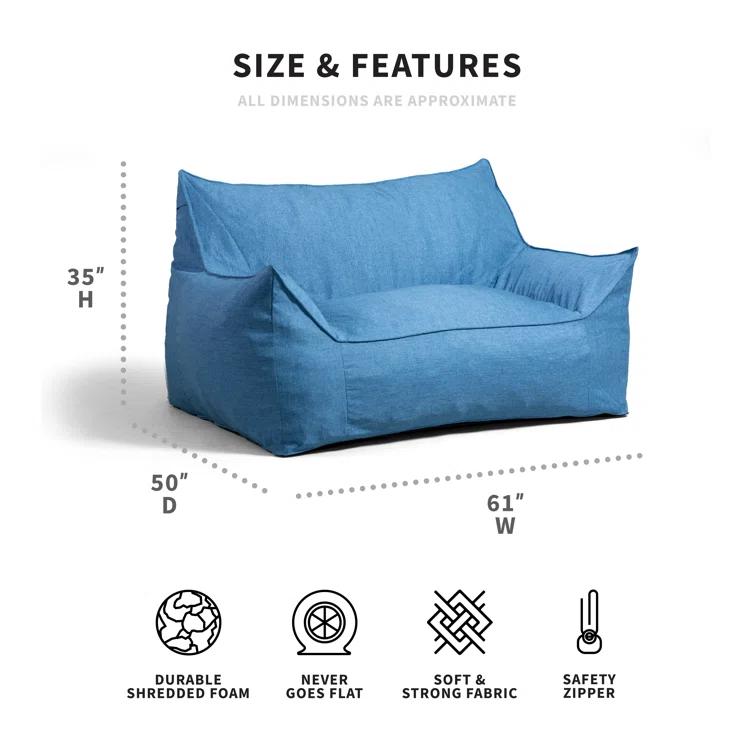 Big Joe Imperial Polyester Bean Bag Sofa