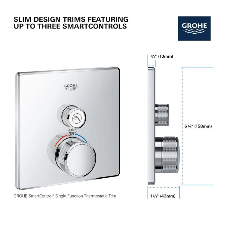 Grohtherm® SmartControl Single Function Thermostatic Trim with Control Module