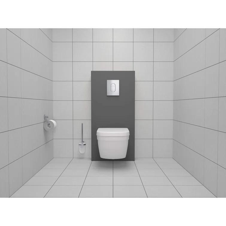 GROHE Essentials 15.69" Wall Mounted Toilet Brush and Holder