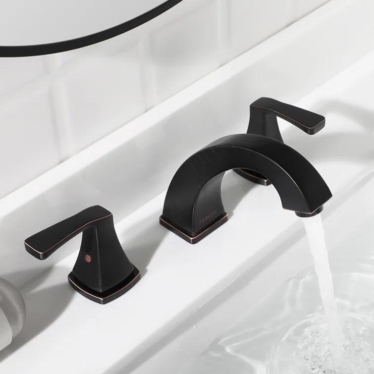 Widespread 2-handle Bathroom Faucet with Drain Assembly