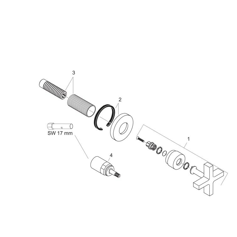 AXOR Citterio Volume Control Trim With Cross Handle
