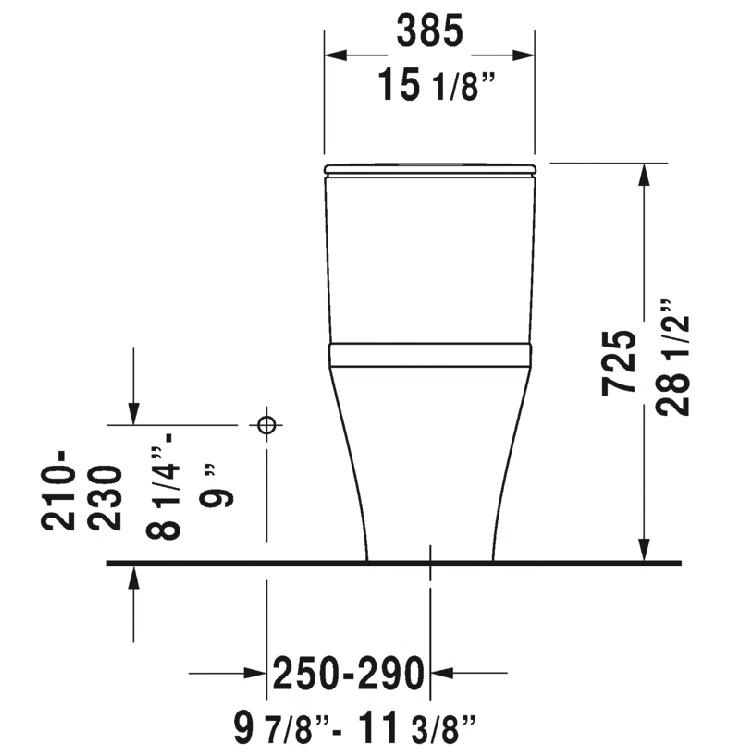 DuraStyle Dual Flush Elongated One-Piece Toilet (Seat Not Included)
