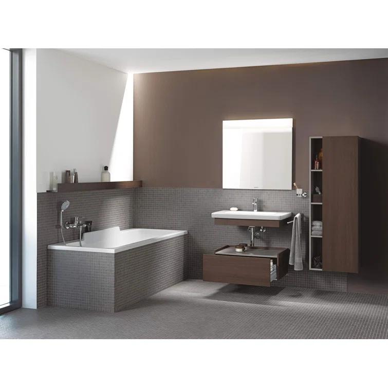 DuraStyle Ceramic 40" Wall Mount Bathroom Sink with Overflow