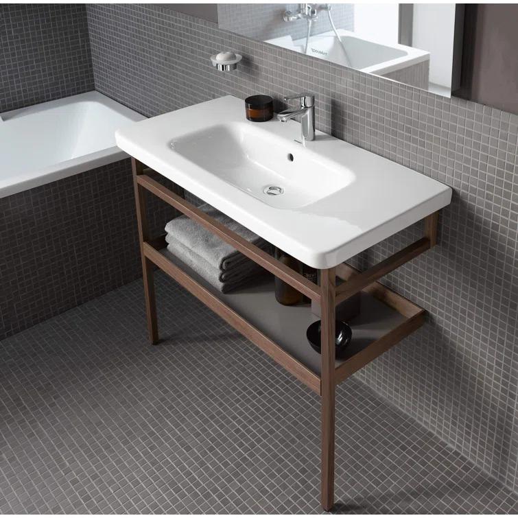 DuraStyle Ceramic 40" Wall Mount Bathroom Sink with Overflow
