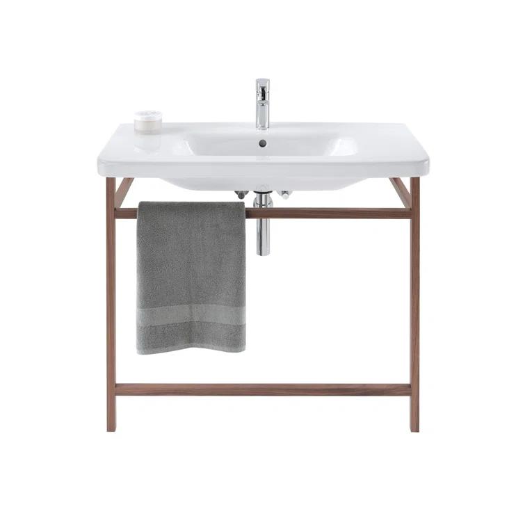 DuraStyle Ceramic 40" Wall Mount Bathroom Sink with Overflow