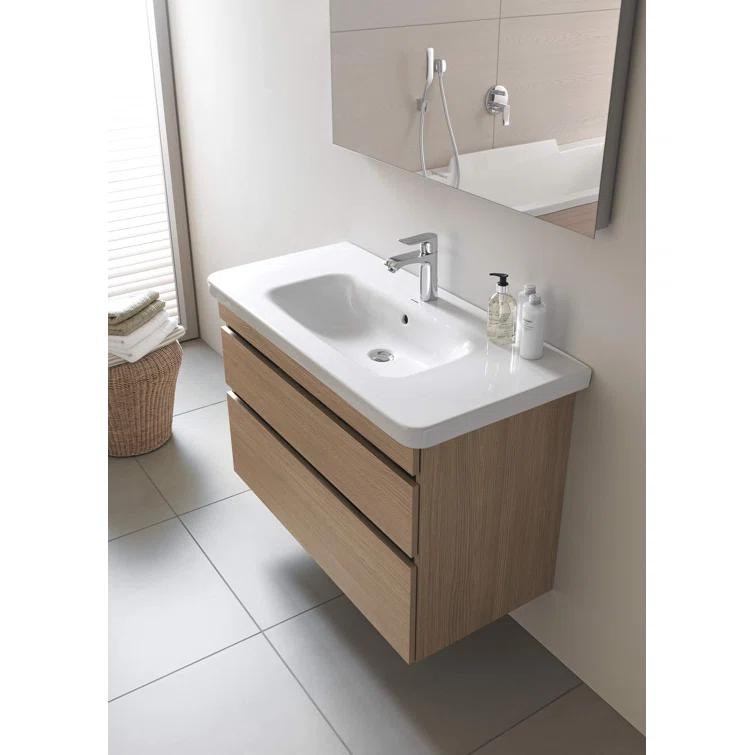 DuraStyle Ceramic 40" Wall Mount Bathroom Sink with Overflow