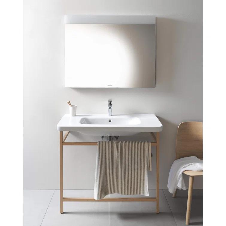 DuraStyle Ceramic 40" Wall Mount Bathroom Sink with Overflow