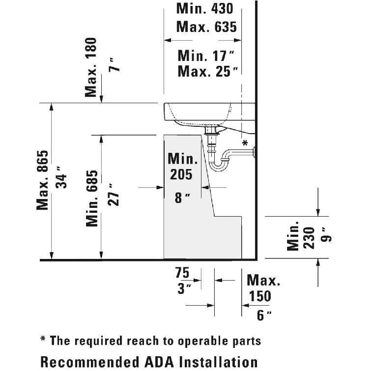 Happy D.2 Ceramic 32" Wall Mount Bathroom Sink with Overflow