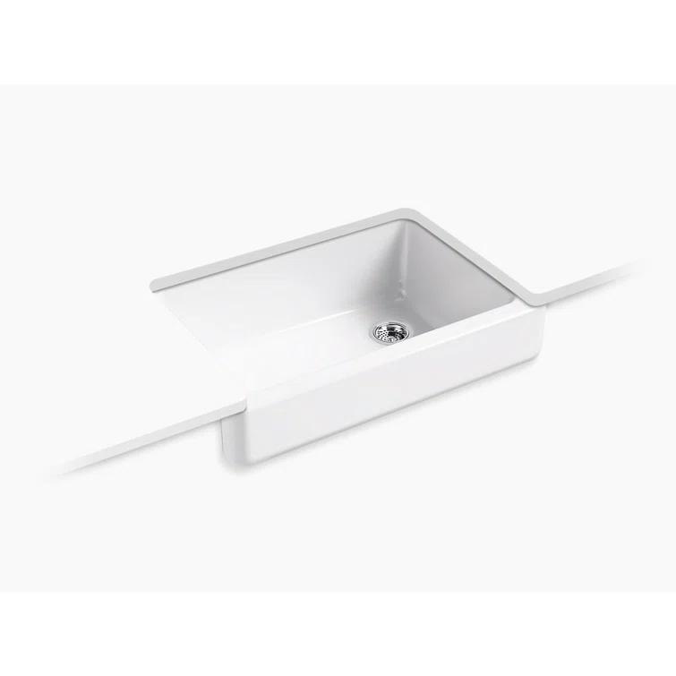 Whitehaven® Self-Trimming 32-1/2" L x 21-9/16" W x 9-5/8" Under-Mount Single-Bowl Sink with Short Apron