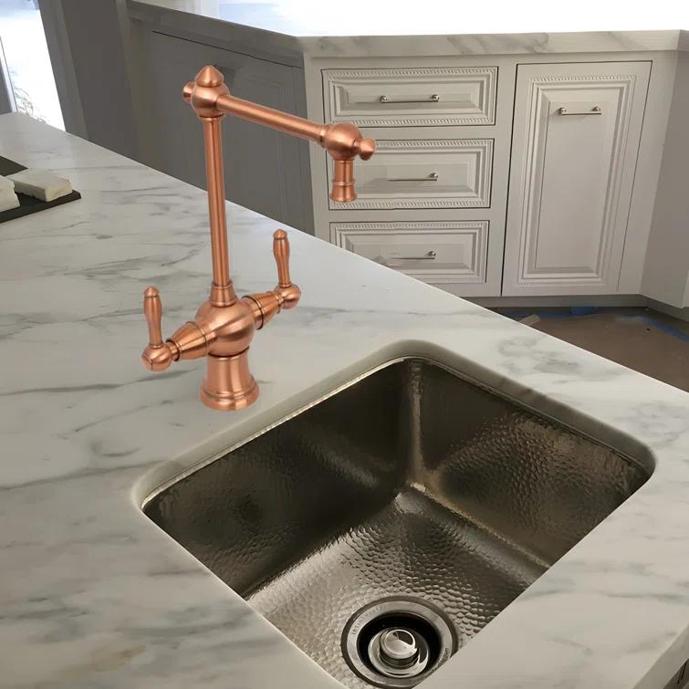 Two-Handles Copper Drinking Water Filter Faucet, Dual Lever Hot and Cold Water Faucet