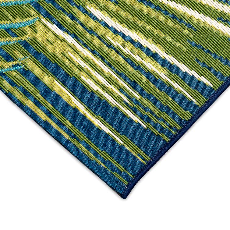 Shira Floral Navy/Green Indoor / Outdoor Area Rug