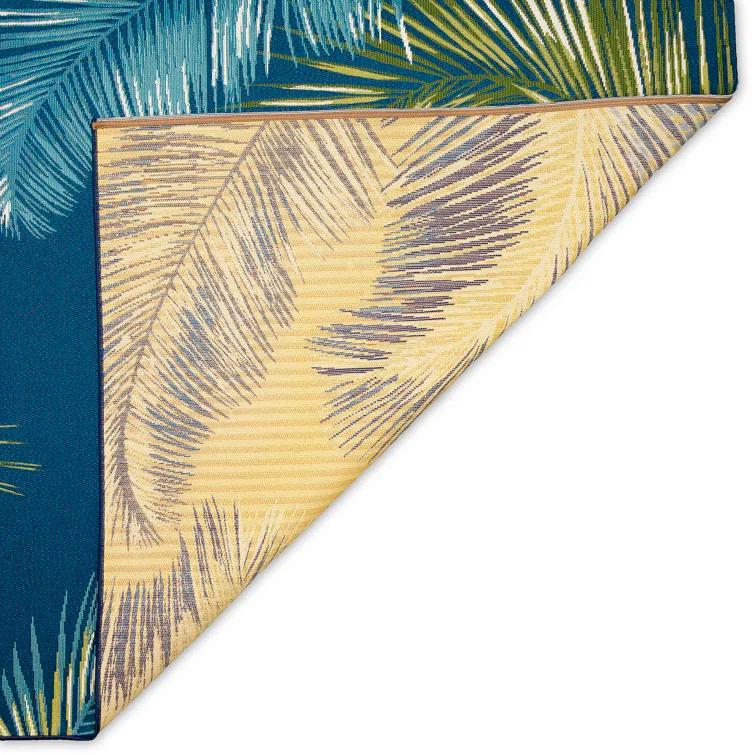 Shira Floral Navy/Green Indoor / Outdoor Area Rug