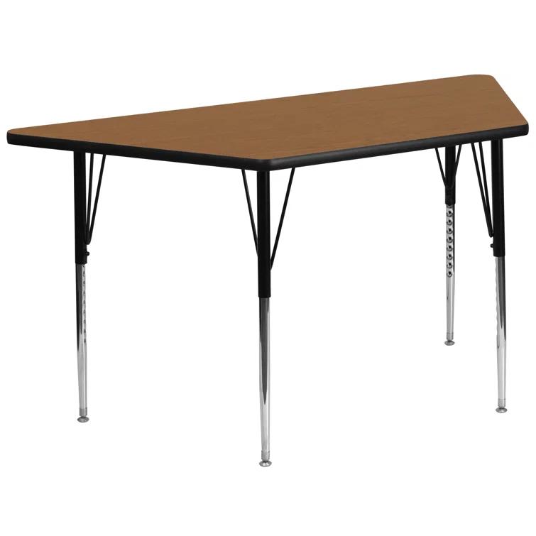 Goddard Trapezoid Thermal Laminate Activity Table with Height Adjustable Legs