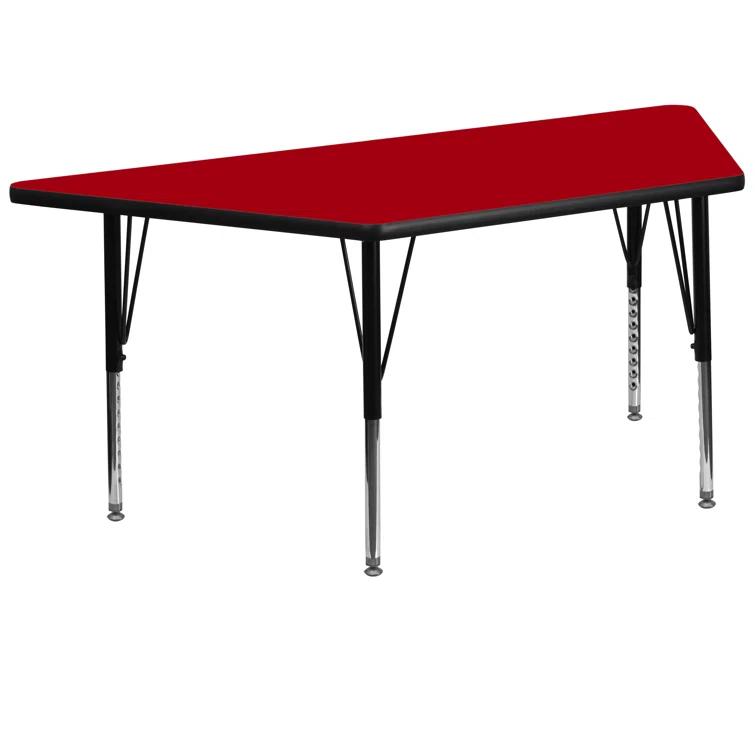 Goddard Trapezoid Thermal Laminate Activity Table with Height Adjustable Legs